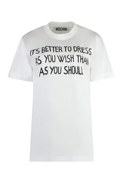 Moschino Printed T-shirt In White