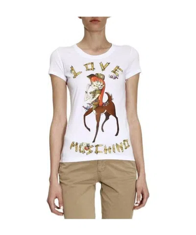 Moschino Printed T-shirt In White