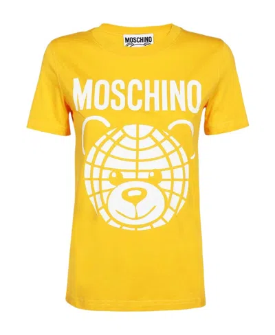 Moschino Printed T-shirt In Yellow