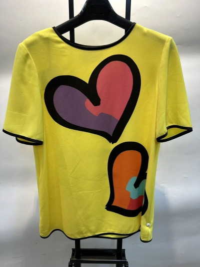 Moschino Printed T-shirt In Yellow