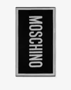 Moschino Printed Terry Beach Towel In Black