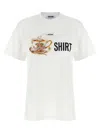 Moschino Crew Neck Graphic Print Short Sleeves In White