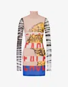Moschino Printed Tulle Dress In Multi