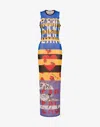 Moschino Printed Tulle Dress In Multi