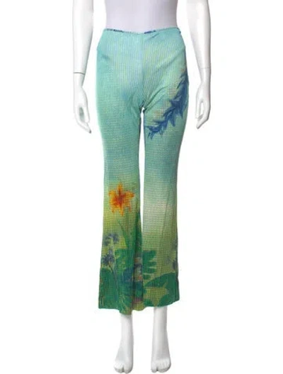Pre-owned Moschino Printed Wide Leg Pants In Multi