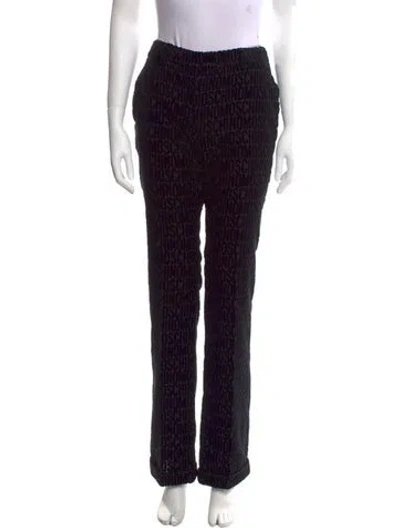 Pre-owned Moschino Printed Wide Leg Pants W/ Tags In Black