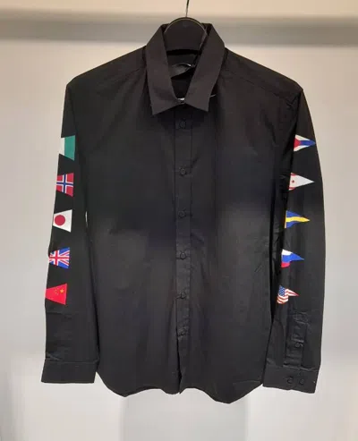 Moschino Printing Long-sleeved Shirt In Black