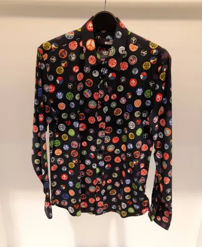 Moschino Printing Long-sleeved Shirt In Black