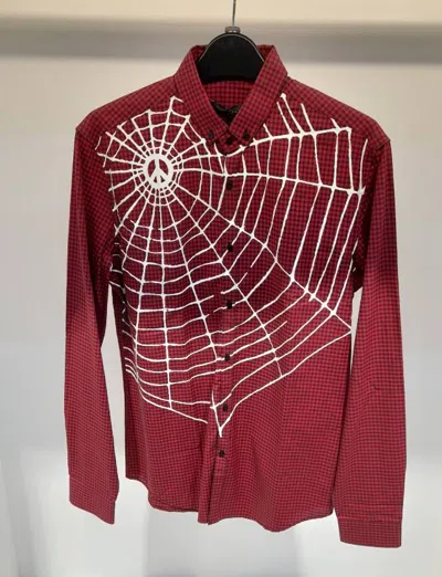 Moschino Printing Long-sleeved Shirt In Red