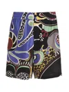 Moschino Printed Swim Shorts In Multicolor