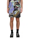 Moschino Printed Swim Shorts In Multicolour