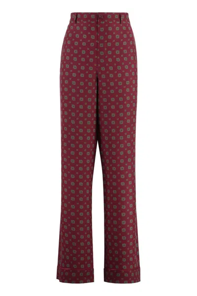 MOSCHINO MOSCHINO PRINTED SILK PANTS