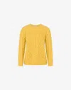 Moschino Cable Knit Virgin Wool Jumper In Yellow
