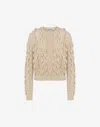 Moschino Pullover In Stretch Mohair Golden M In Ivory