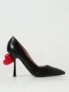 Moschino Sculpted Stiletto With Heart Detail In Black