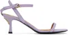 Moschino Purple Buckled Bow Heeled Sandals In 651 Lilac
