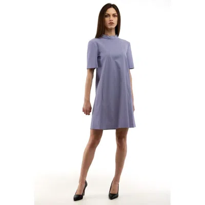 Moschino Wool-blend Stretch Dress In Purple
