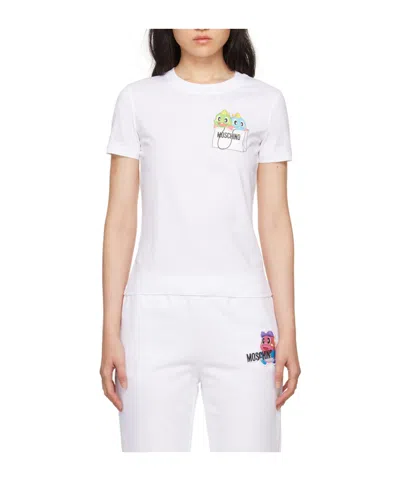 Moschino Puzzle Bobble Short Sleeved T-shirt In White