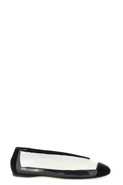 Moschino Pvc Ballet Flats In Black