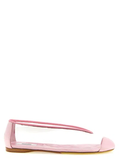 Moschino Pvc Ballet Flats Round Toe Design In Multi