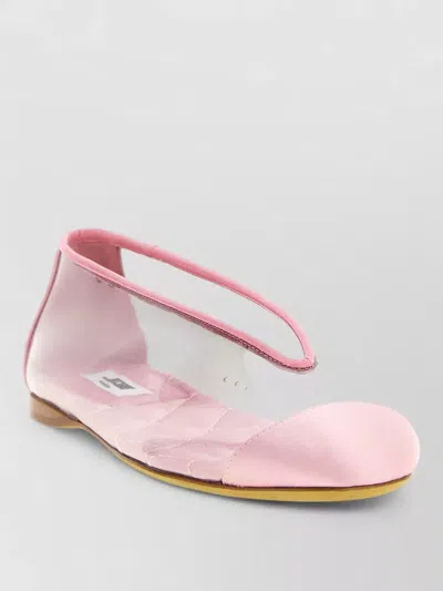 Moschino Pvc Ballet Flats Round Toe Design