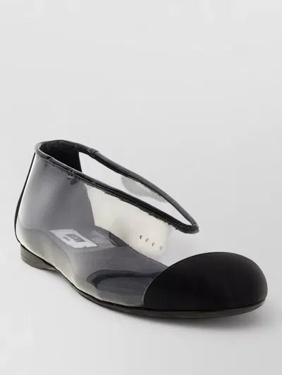 Moschino Pvc Ballet Flats Round Toe Design