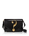 MOSCHINO QUESTION MARK LEATHER SHOULDER BAG
