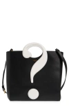 MOSCHINO QUESTION MARK LEATHER TOTE