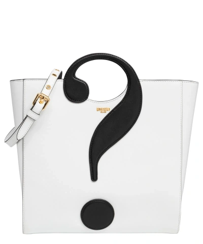 Moschino Question Mark Tote Bag In White