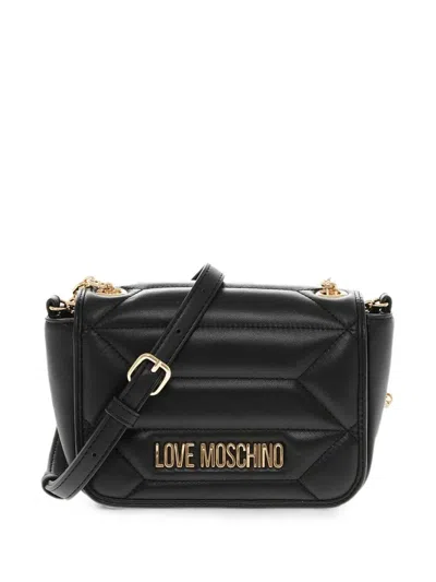 Moschino Quilted Cross Body Bag In Black