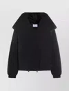 Moschino Quilted Down Jacket Wide Collar In Black