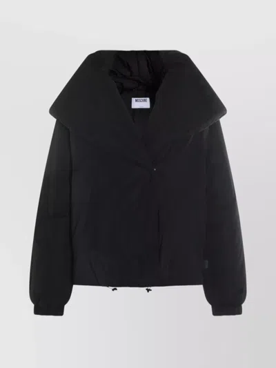 MOSCHINO QUILTED DOWN JACKET WIDE COLLAR