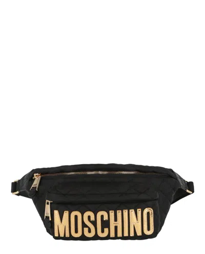 MOSCHINO QUILTED LOGO BELT BAG
