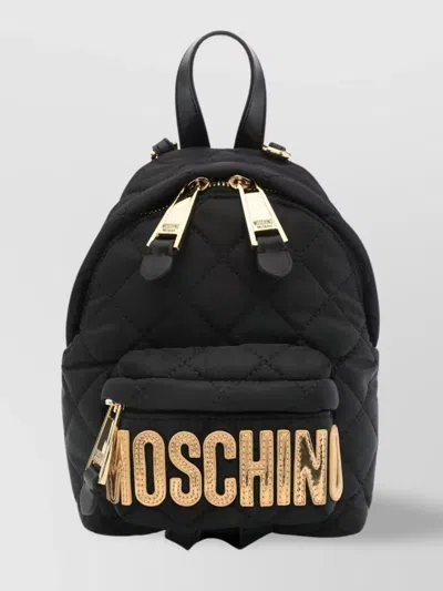 Moschino Quilted Logo Mini Backpack