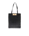 Moschino Love Quilted Faux Leather Shoulder Bag With Turn Lock Closur In Black