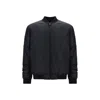 Moschino Quilted Polyamide Bomber Jacket In Black