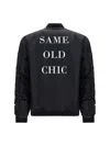 Moschino Quilted Polyamide Bomber Jacket In Black
