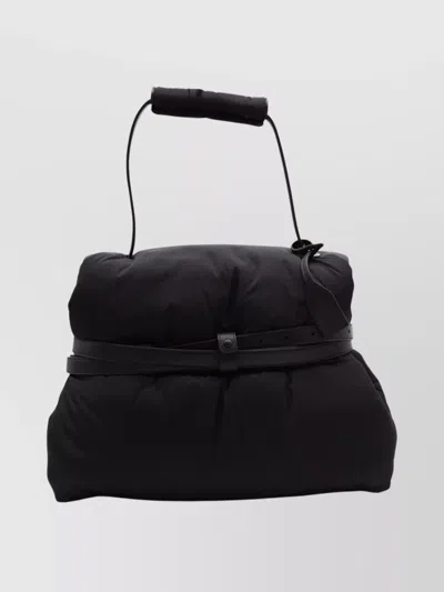 Moschino Quilted Shoulder Bag Adjustable Strap In Black