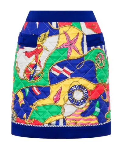 Moschino Quilted Skirt In Multicolor