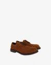 Moschino Quilted Lace-up Shoes In Brown