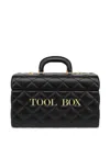 Moschino Quilted Tool Box In Black