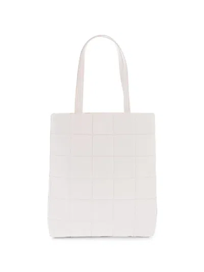 Moschino Quilted Turn-lock Tote Bag In White