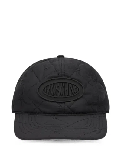 Moschino Quilted-patch Baseball Cap In Black