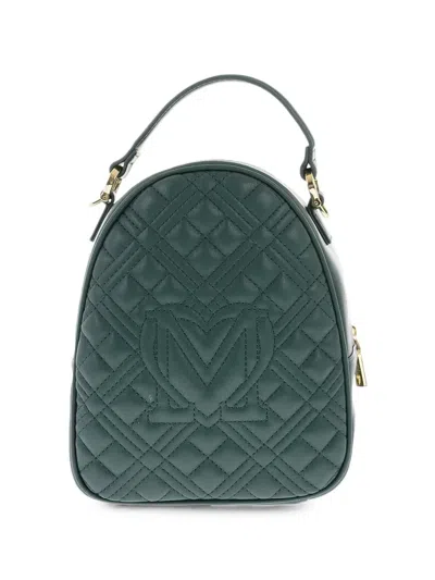 Moschino Quilted-pattern Tote Bag In Green