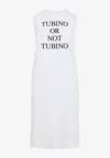 Moschino Slogan-print Midi Dress In White