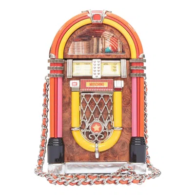 Pre-owned Moschino Rare  2022 Runway Jeremy Scott Diner Jukebox Crossbody Bag In Brown