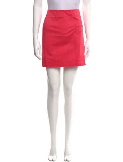 Pre-owned Moschino Raw-edge Trim Mini Skirt In Pink
