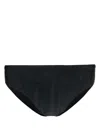Moschino Rear Logo-print Swim Trunks In Schwarz