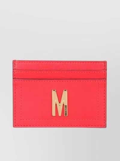 Moschino Rectangular Leather Card Holder