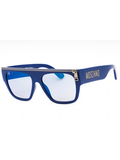 Moschino Rectangular Men's Sunglasses - Style Mos165/s In Blue